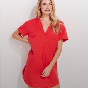 EUC Vineyard Vines Tshirt Dress Red Comfort Classic Boyfriend Shirt